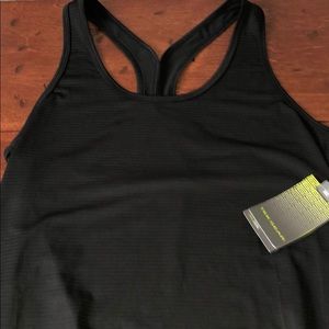 Black athletic think racerback tank